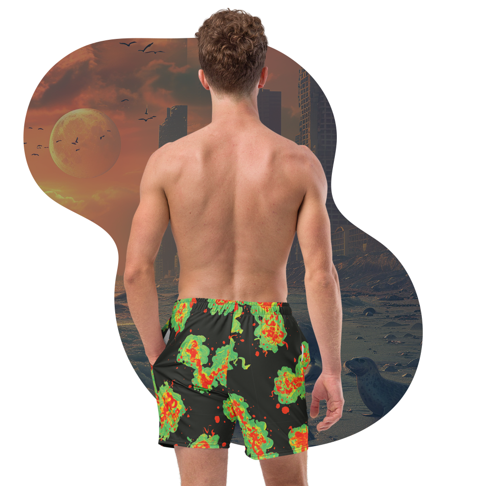 men's trunks on model back view