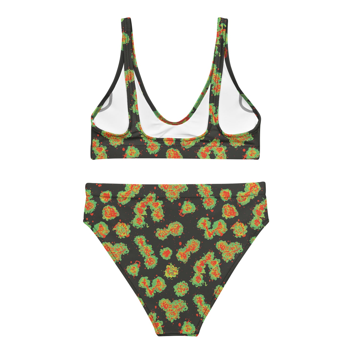two piece bathing suit - white background