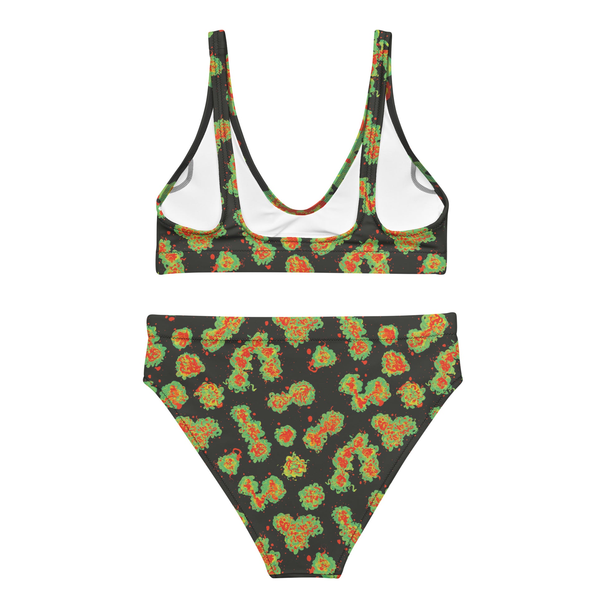 two piece bathing suit - white background