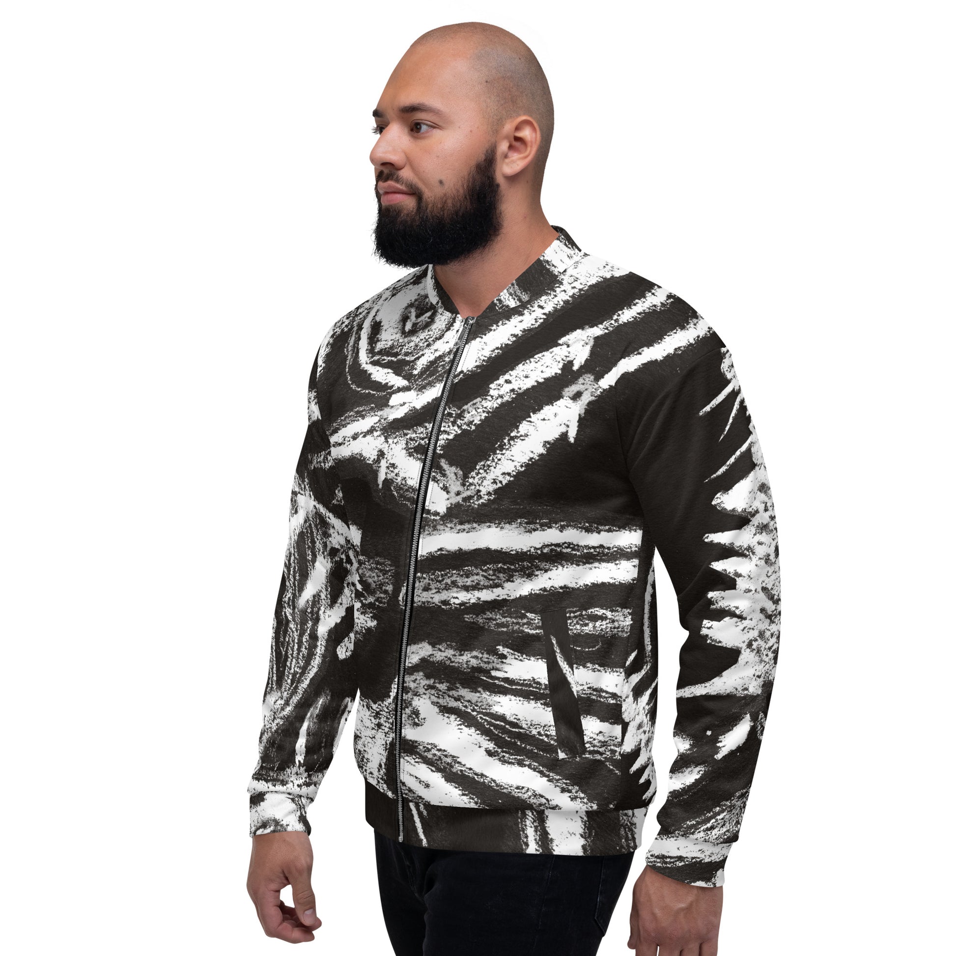 Bomber-Jacket Zipped up