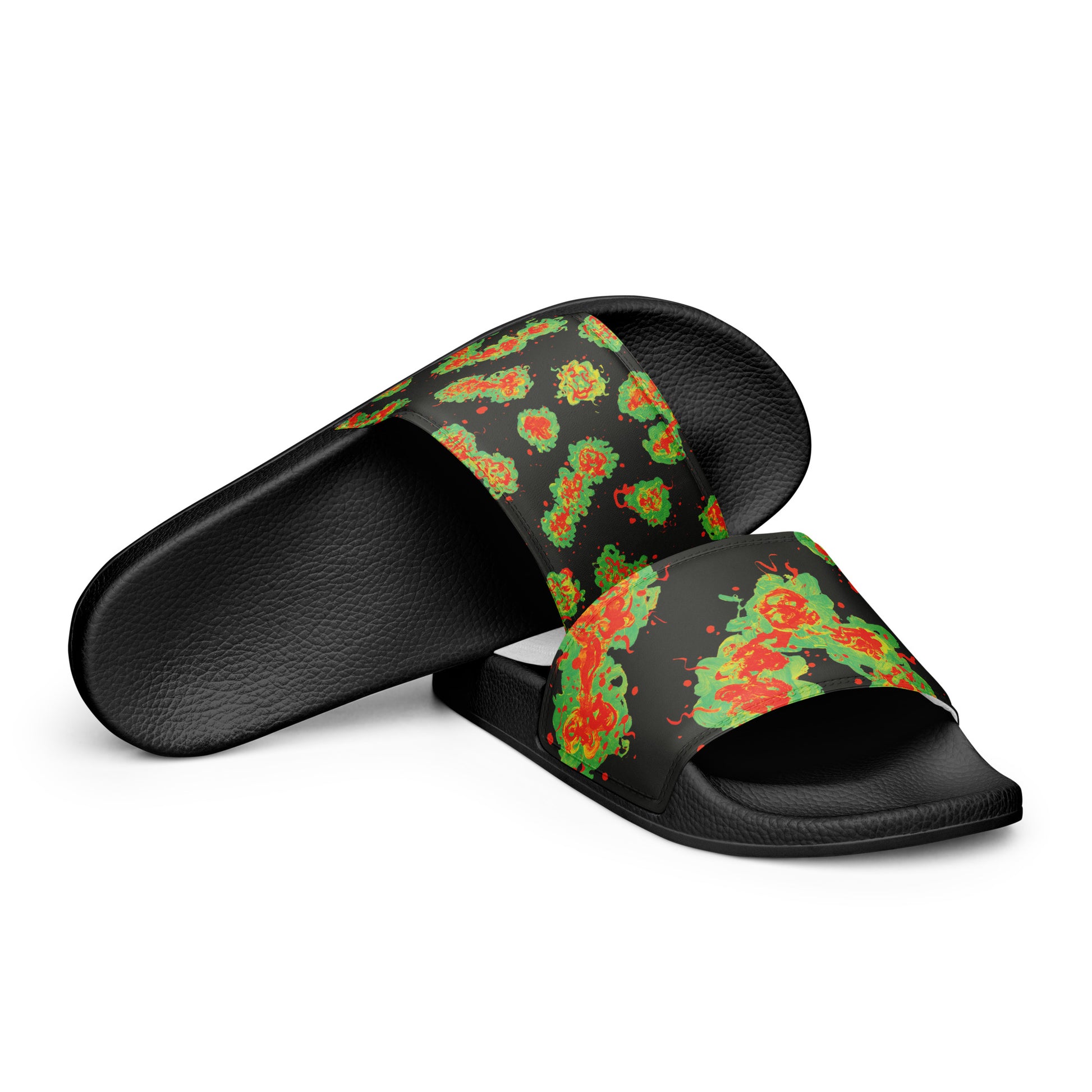 unisex slides in black