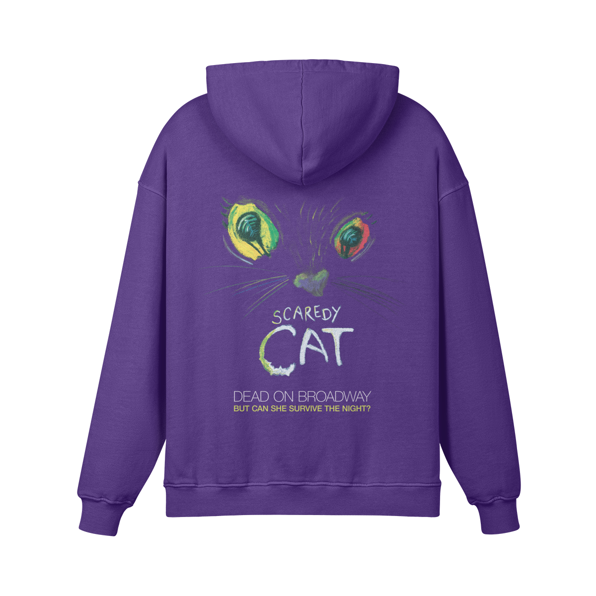 Hoodie in purple backview