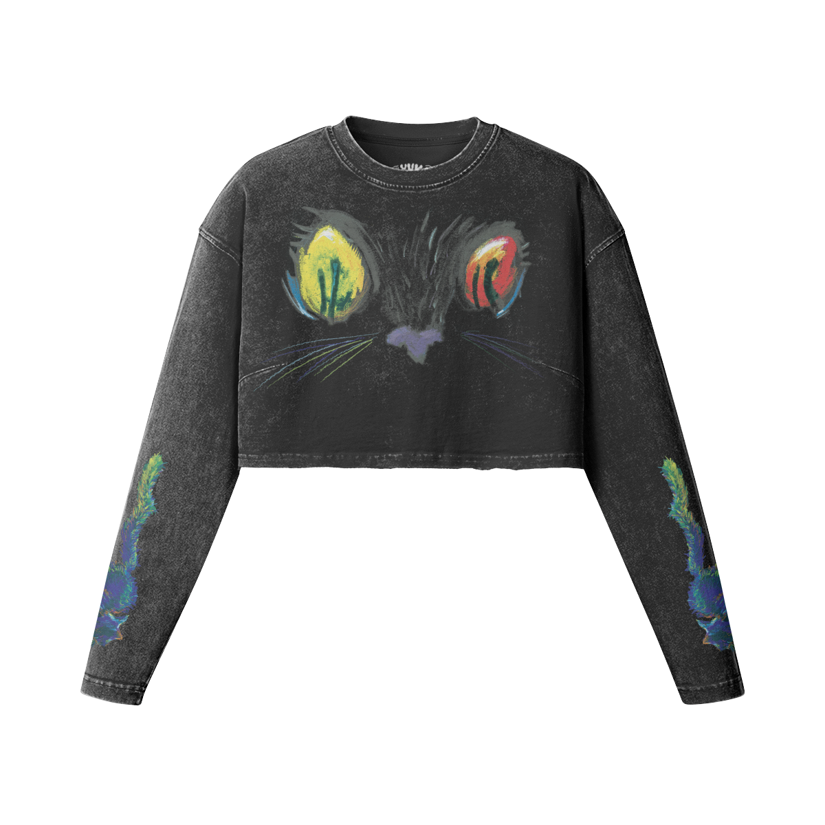 Scaredy Cat Long-Sleeve Crop