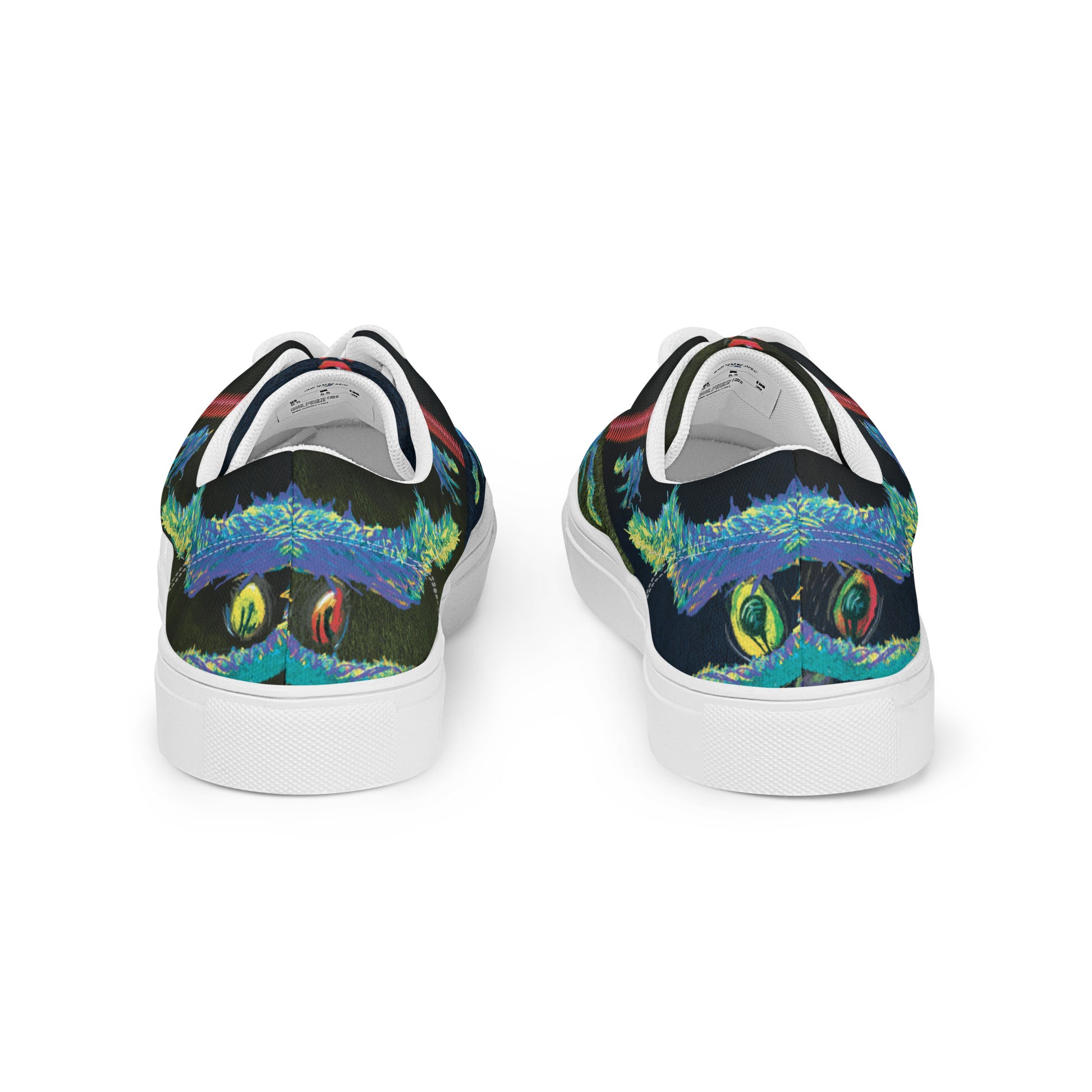 womens canvas sneakers back view