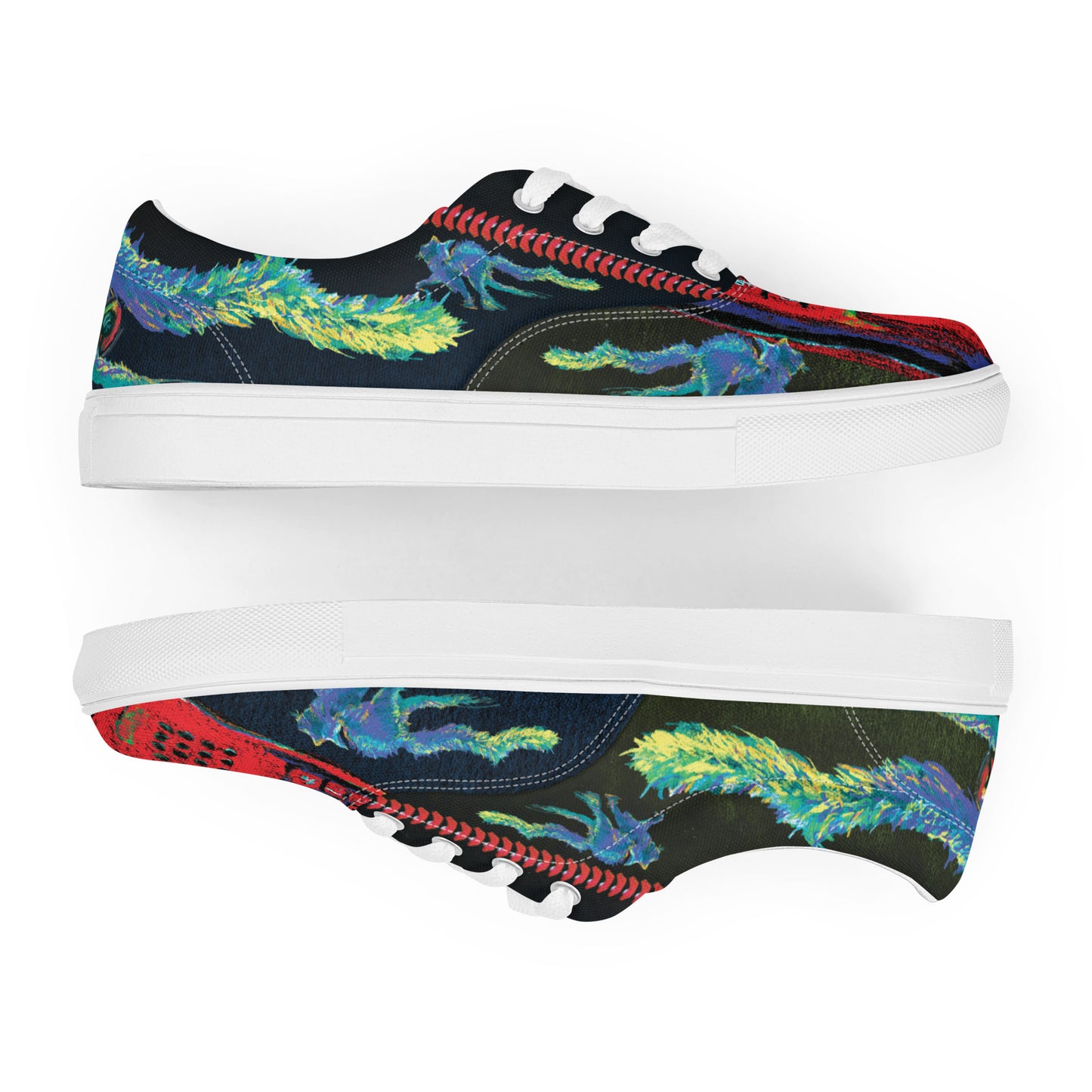 printed canvas sneakers