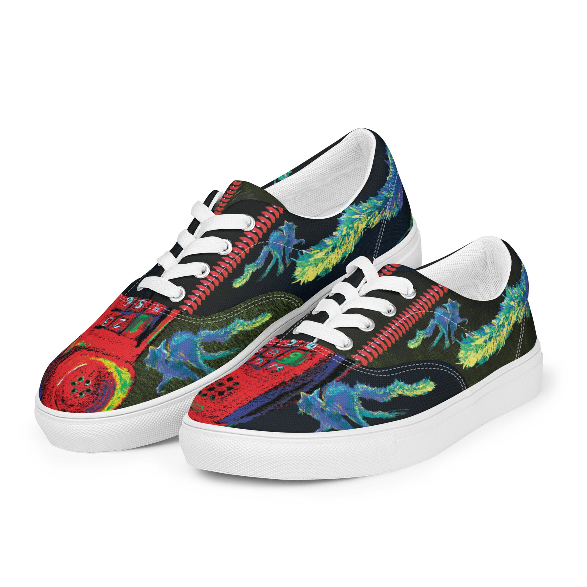 womens canvas sneakers top view